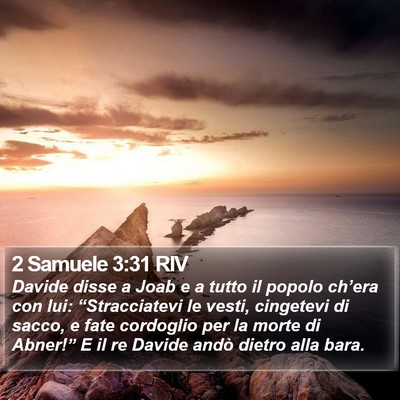 2 Samuele 3:31 RIV Bible Verse Image