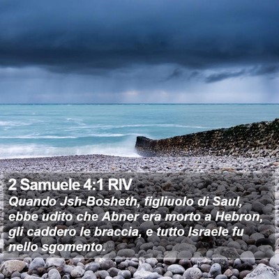 2 Samuele 4:1 RIV Bible Verse Image