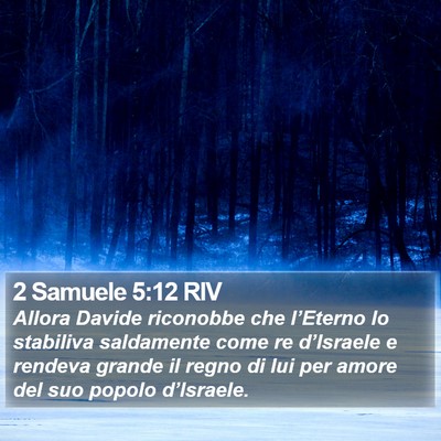 2 Samuele 5:12 RIV Bible Verse Image