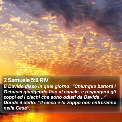 2 Samuele 5:8 RIV Bible Verse Image