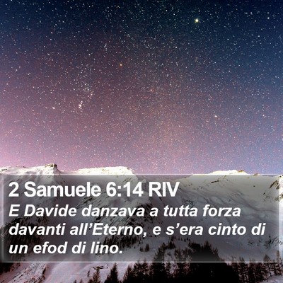 2 Samuele 6:14 RIV Bible Verse Image