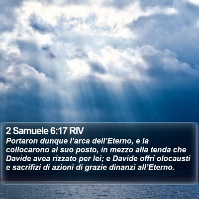 2 Samuele 6:17 RIV Bible Verse Image
