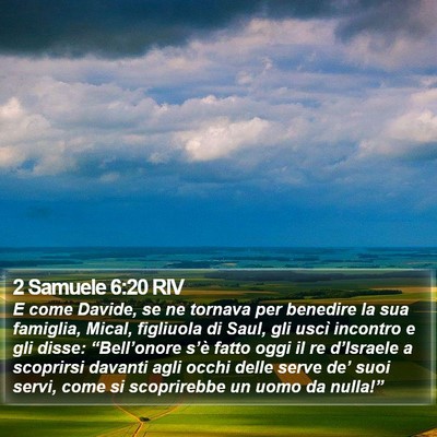 2 Samuele 6:20 RIV Bible Verse Image