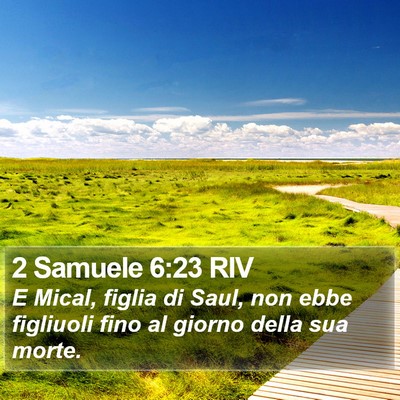 2 Samuele 6:23 RIV Bible Verse Image
