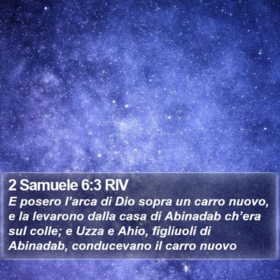 2 Samuele 6:3 RIV Bible Verse Image