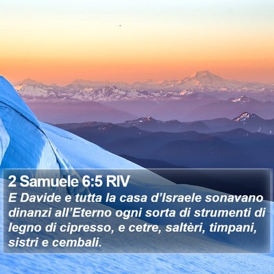 2 Samuele 6:5 RIV Bible Verse Image