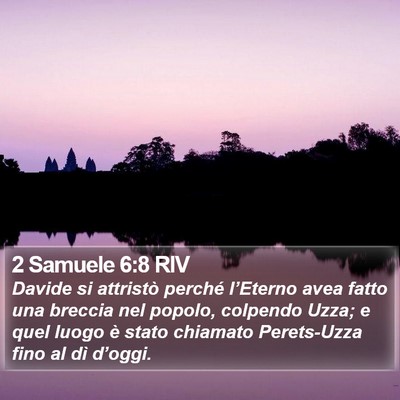 2 Samuele 6:8 RIV Bible Verse Image