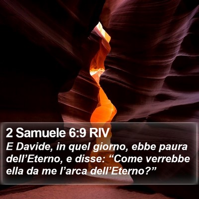 2 Samuele 6:9 RIV Bible Verse Image