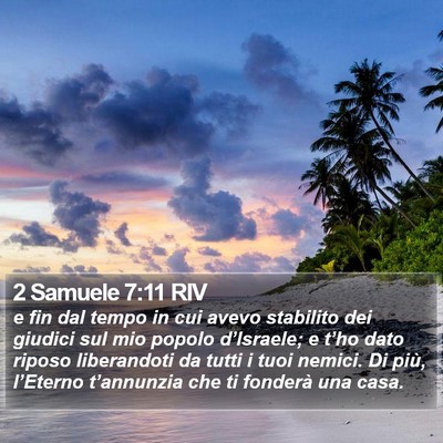 2 Samuele 7:11 RIV Bible Verse Image