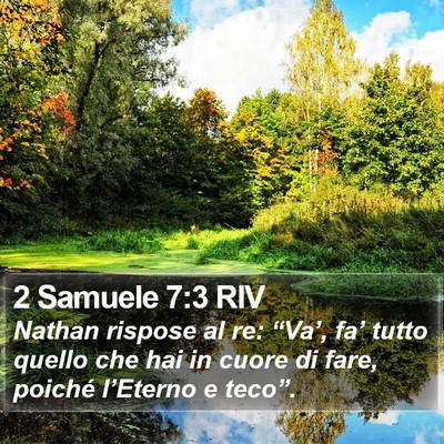 2 Samuele 7:3 RIV Bible Verse Image
