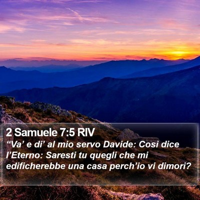2 Samuele 7:5 RIV Bible Verse Image