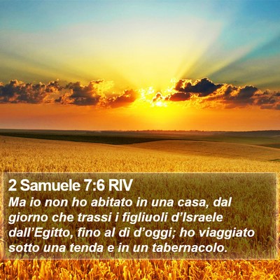 2 Samuele 7:6 RIV Bible Verse Image