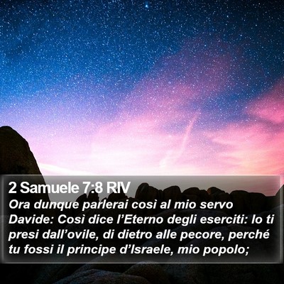 2 Samuele 7:8 RIV Bible Verse Image