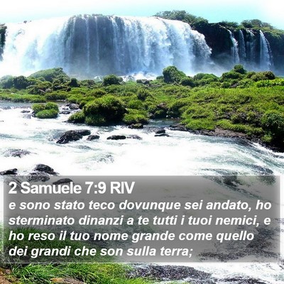2 Samuele 7:9 RIV Bible Verse Image