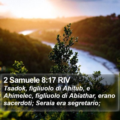 2 Samuele 8:17 RIV Bible Verse Image