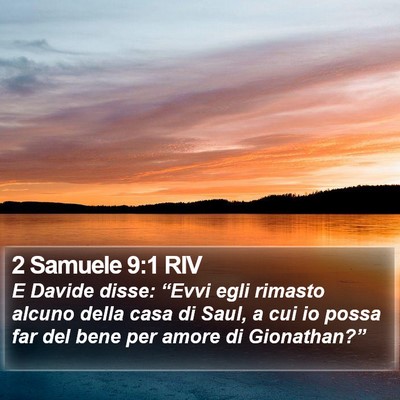 2 Samuele 9:1 RIV Bible Verse Image