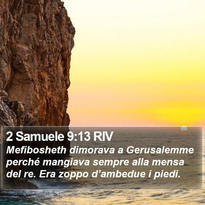 2 Samuele 9:13 RIV Bible Verse Image