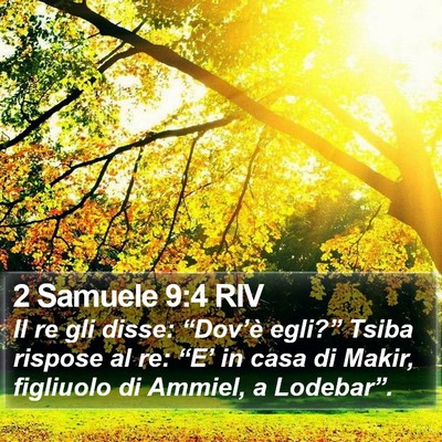 2 Samuele 9:4 RIV Bible Verse Image
