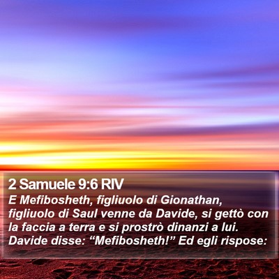 2 Samuele 9:6 RIV Bible Verse Image