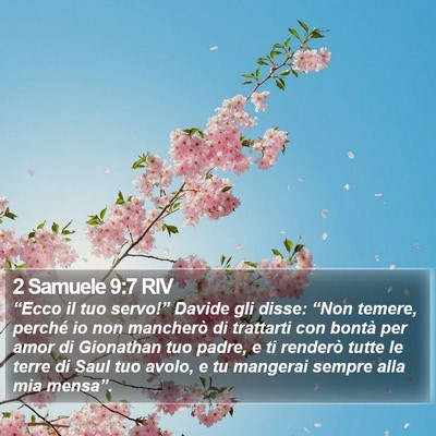 2 Samuele 9:7 RIV Bible Verse Image