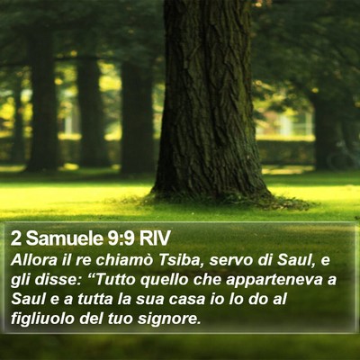 2 Samuele 9:9 RIV Bible Verse Image