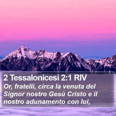 2 Tessalonicesi 2:1 RIV Bible Verse Image