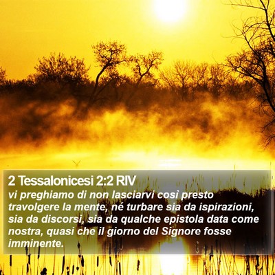 2 Tessalonicesi 2:2 RIV Bible Verse Image