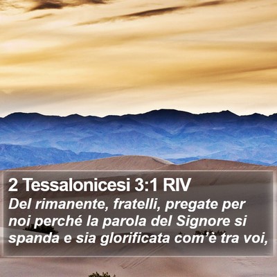 2 Tessalonicesi 3:1 RIV Bible Verse Image