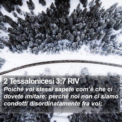 2 Tessalonicesi 3:7 RIV Bible Verse Image