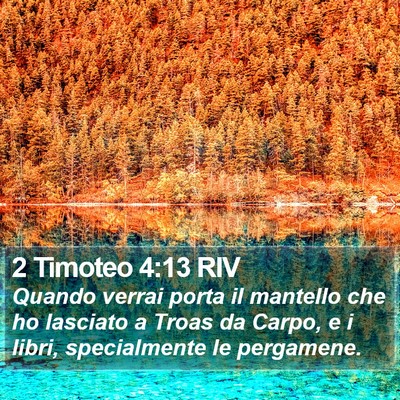 2 Timoteo 4:13 RIV Bible Verse Image