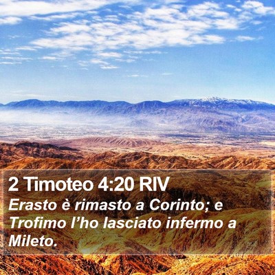 2 Timoteo 4:20 RIV Bible Verse Image