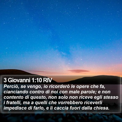 3 Giovanni 1:10 RIV Bible Verse Image