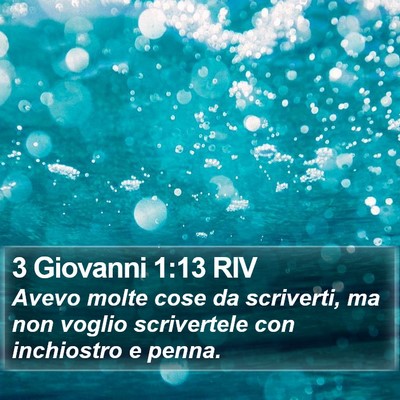 3 Giovanni 1:13 RIV Bible Verse Image