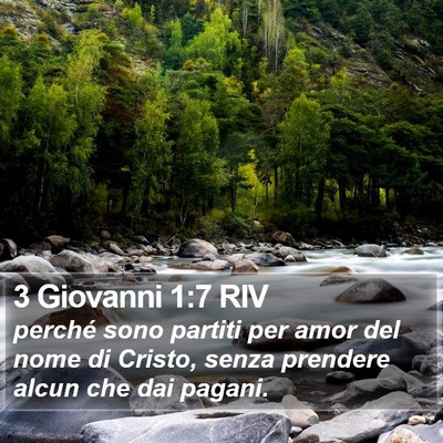 3 Giovanni 1:7 RIV Bible Verse Image