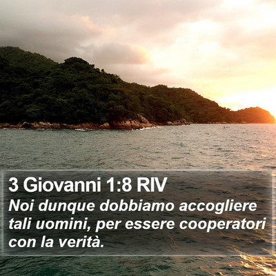 3 Giovanni 1:8 RIV Bible Verse Image