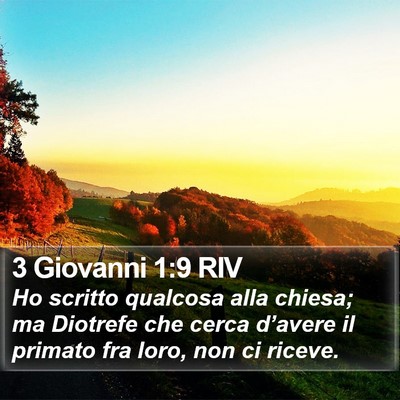 3 Giovanni 1:9 RIV Bible Verse Image