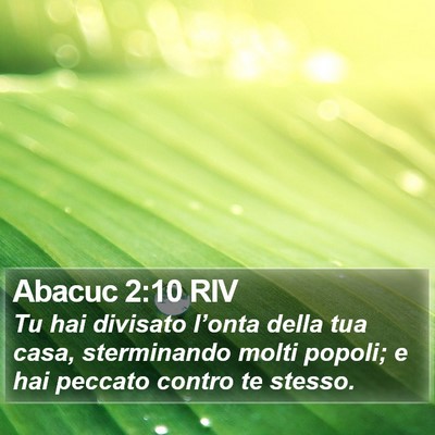 Abacuc 2:10 RIV Bible Verse Image