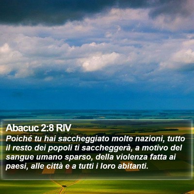 Abacuc 2:8 RIV Bible Verse Image