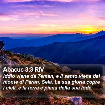 Abacuc 3:3 RIV Bible Verse Image