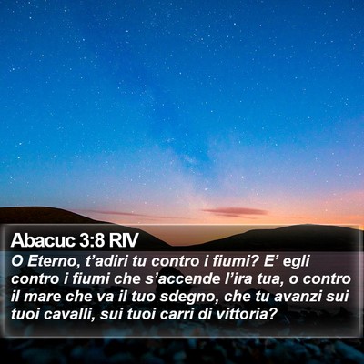 Abacuc 3:8 RIV Bible Verse Image