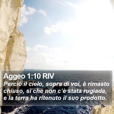 Aggeo 1:10 RIV Bible Verse Image
