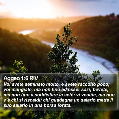 Aggeo 1:6 RIV Bible Verse Image