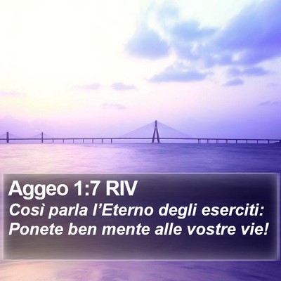 Aggeo 1:7 RIV Bible Verse Image