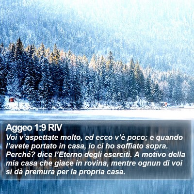 Aggeo 1:9 RIV Bible Verse Image
