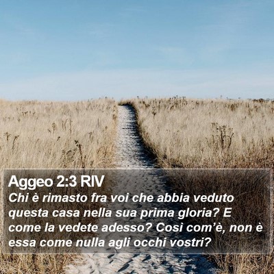 Aggeo 2:3 RIV Bible Verse Image