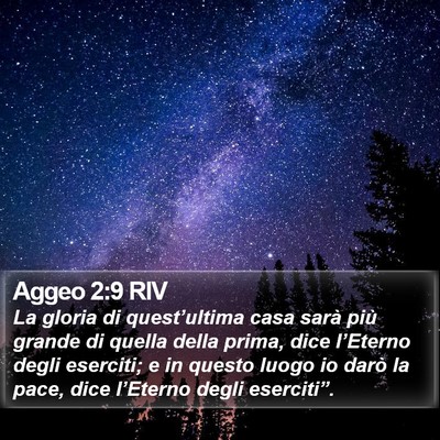 Aggeo 2:9 RIV Bible Verse Image