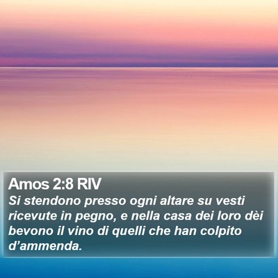 Amos 2:8 RIV Bible Verse Image