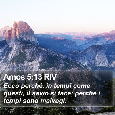 Amos 5:13 RIV Bible Verse Image
