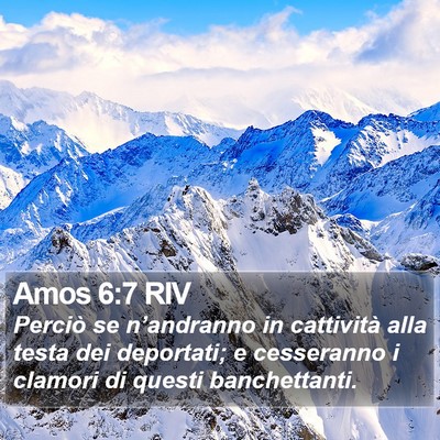 Amos 6:7 RIV Bible Verse Image