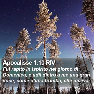 Apocalisse 1:10 RIV Bible Verse Image